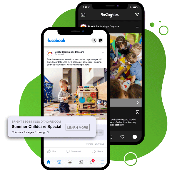 example of paid ads for daycare