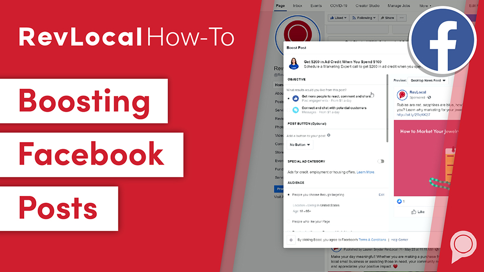RevLocal How-To: Boosting Facebook Posts
